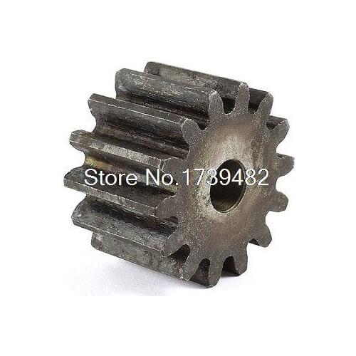 Gray 10mm x 40mm x 25mm Module 2.5 14 Teeth Metal Straight Spur Gear Wheel