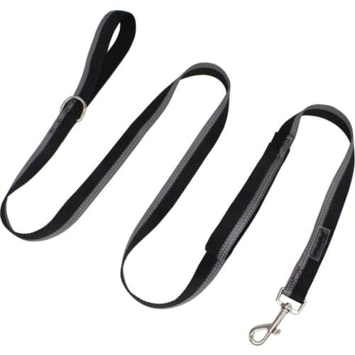 Heavy Duty Dog Leash 2 Padded Handle Strong and Durable Nylon Reflective Belt Dogs Pet Training Lead for Medium and Large Dog