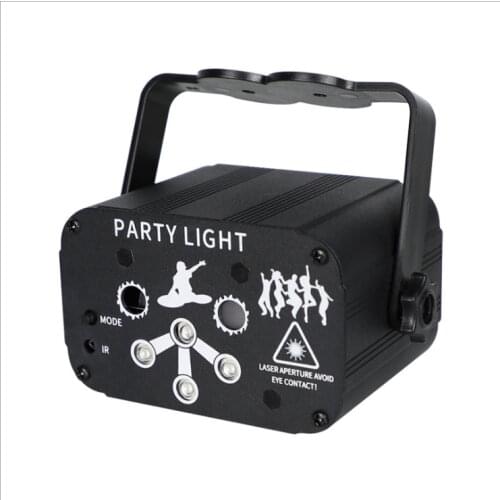 60/120 Patterns USB Rechargeable Led Laser Projector Lights RGB UV DJ Sound Party Disco Light for Wedding Birthday Party dj Home