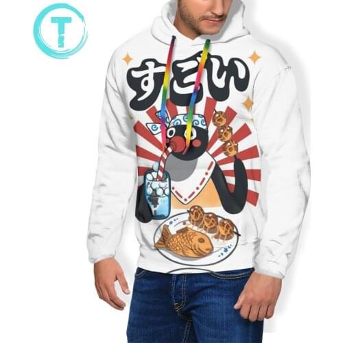 Pingu Hoodie Matsuri Pengin Hoodies Long Length Winter Pullover Hoodie Blue Loose Oversize Mens Hoodies