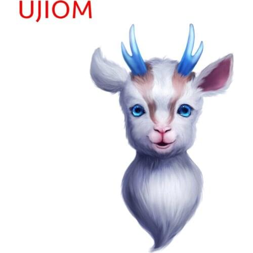UJIOM Wall Stickers Cartoon Deer Head Wallpapers Wall Decor Decal for Living Room Home Decoration Kitchen Bathroom Accessories