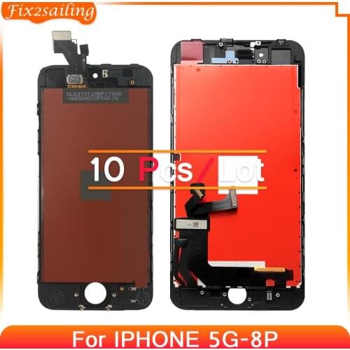 10 pcs AAA+++LCD Display For Apple iPhone 5-8P Touch Screen Digitizer Assembly LCD Replacement Parts For iphone5-8P 100% Tested
