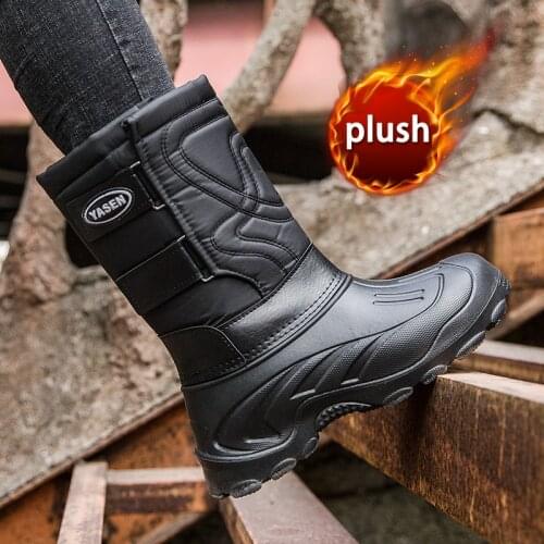 Winter boots Waterproof Snow Boots Fishing Shoes Men Boots Rain Winter shoes Warm Fur Outdoor Camo Hunting Boots Camouflage