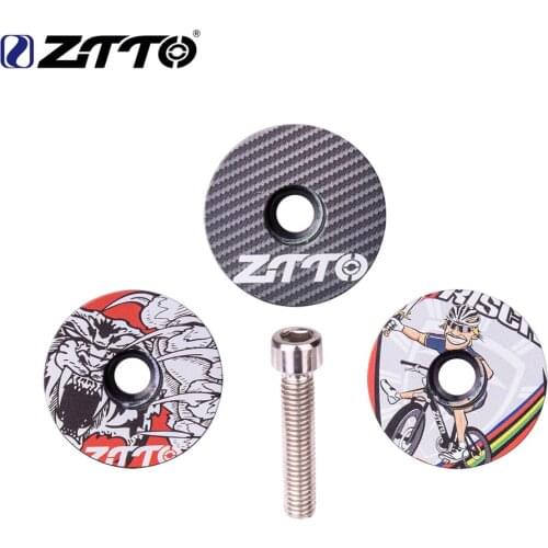 ZTTO MTB Bicycle Headset Stem Cap 1-1/8" fork Top Cover Special printing Cap Headsets Aluminum Alloy Mountain Road Bike