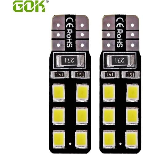 10Pcs/lot White CANBUS T10 LED 12smd 2835 led W5W No Error Car 12V Car Light Source wedge car stlying Signal Light