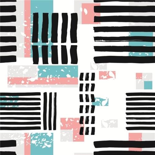 145cm*100cm Polyester Stretch satin fabric for dress parquet art pattern custom printing thin shirt sewing fabric