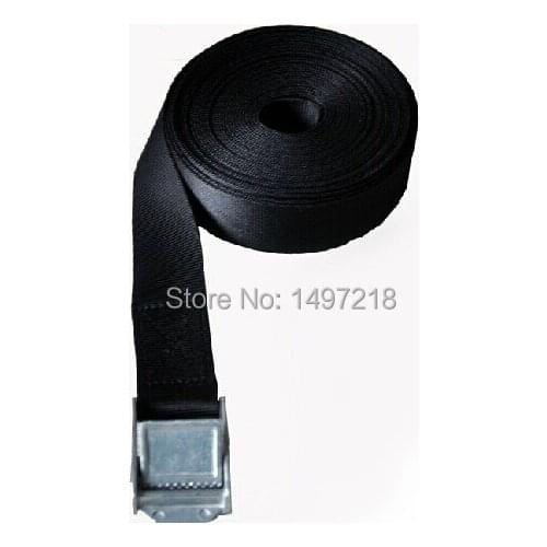 2015 New 2pcs 1 inch (2.5cm) *5.5meters Metal cargo lashing strap ratchet tie down cam buckle winch strap Free Shipping