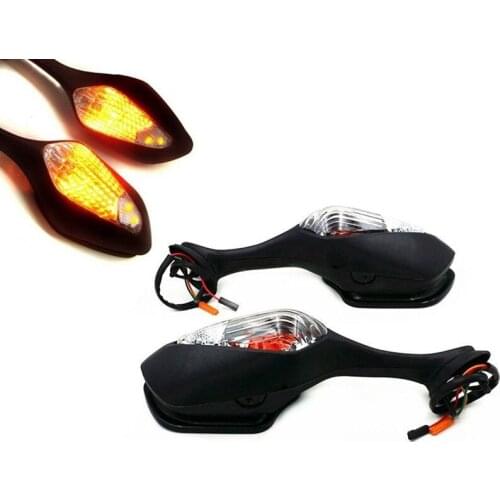 2X Motorcycle Turn Signal Light Rear View Mirrors For 2008-2011 Honda CBR1000RR