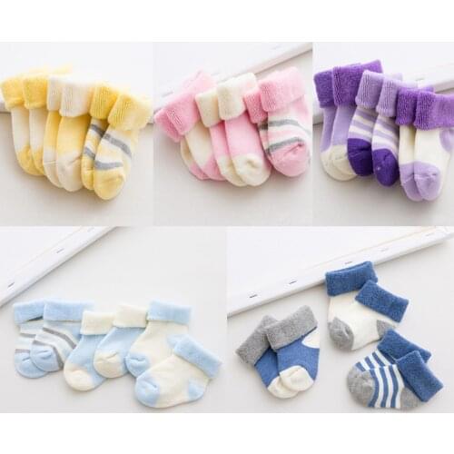 3Pair/lot new casual autumn and winter baby socks cotton 0-1-3 years old childrens baby socks