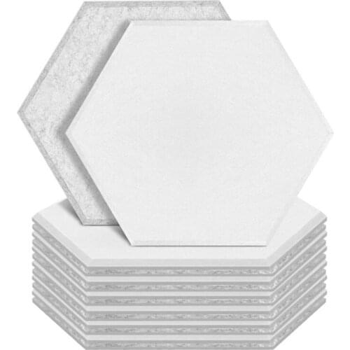12 Pcs Hexagon Acoustic Panels Beveled Edge Sound Proof Foam Panels,Sound Proofing Padding,Acoustic Treatment for Studio Retail