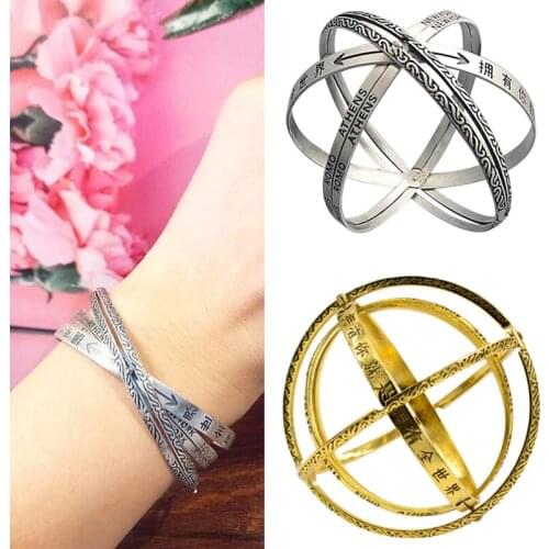 Astronomical Sphere 3D Ball Bracelet Cosmic Couple Lover Bangle Jewelry Gifts LL@17