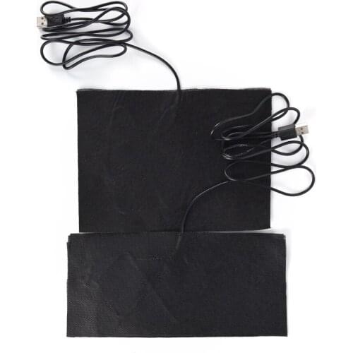 Black Fast-Heating Carbon Fiber Heated Pads USB Heated Jacket Coat Vest Accessories Size S/M Warm Back Neck