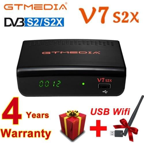 Gtmedia v7s s2x HD 1080P with USB WIFI gtmedia v7s2x DVB-S2 Digital Receiver Upgrade from Freesat v7s hd TV Box no app include