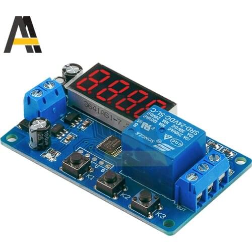 DC 5V 12V 24V Time Delay Relay 250VAC 30VDC LED Digital Delay Relay 10A Trigger Timer Control Adjustable Switch Control Module