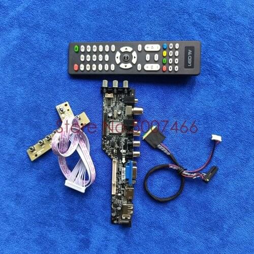 Fit LP156WF1-TLB1/TLB2/TLC1/TLC2/TLC3 1920*1080 screen 40 pin LVDS 3663 TV digital VGA USB DVB upgrade LCD drive board Kit