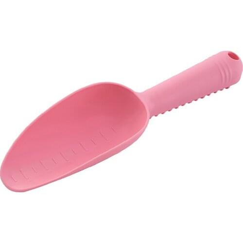 Pink Multifunction Hamster Cat Dog Food Scoop Ergonomic Plastic Deep Small Animal Bird Feed Shovel With Scale Measuring Scoop
