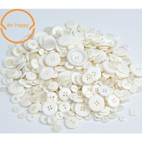 MR HAPPY Colorful 50g Resin Button Mix Size Decorative Sewing Craft Scrapbook Card Making DIY Sewing Decorative