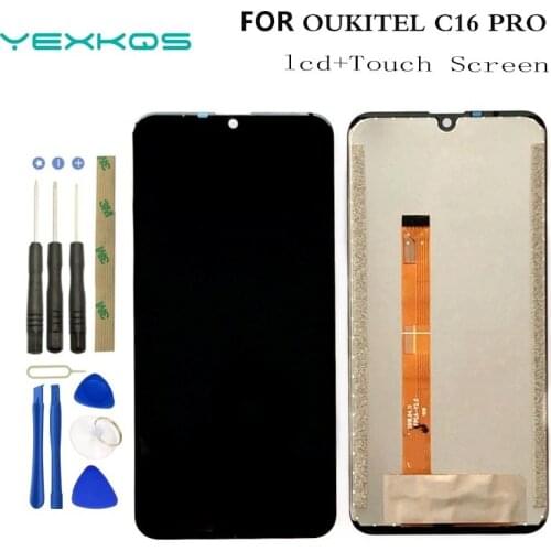 Original 100% tested 5.71 inch For Oukitel C16 Pro LCD and Touch Screen Assembly 1280x600p For OUKITEL C16pro phone + tools