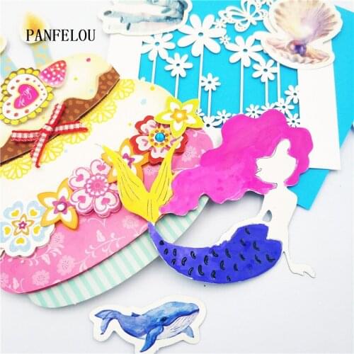 PANFELOU mermaid Scrapbooking DIY Halloween Embossing mould card paper die stencils punch Metal cuts dies cutting Easter