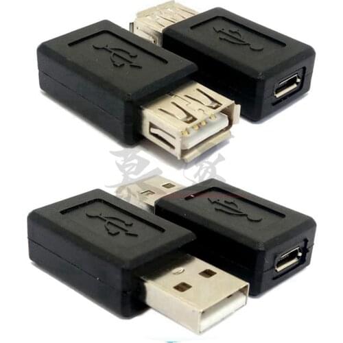 Black USB 2.0 Type A Female to Micro&MINI USB B Female Adapter Plug Converter usb 2.0 to Micro usb connector wholesale