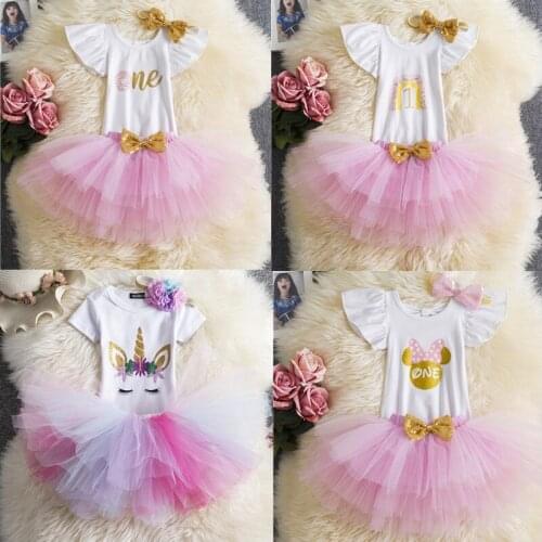 Baby Girls Tutu Dress Fist Birthday Clothes for Toddler Girls Pink Dress Baptism Ball Gown Toddler Girls 1 Years 3 Costume