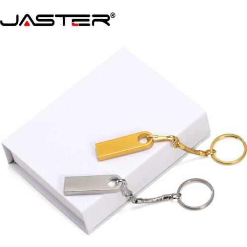 Portable U-shaped Metal USB Flash Drive 2.0 USB Memory Stick Free Custom LOGO 64GB 32GB USB Pen Drive With a Beautiful Outer Box