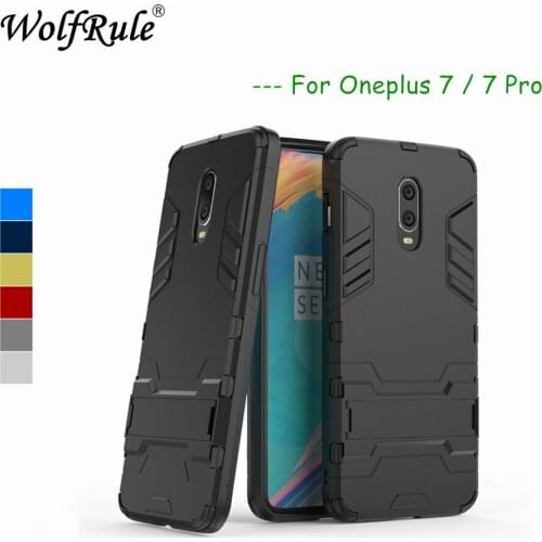 Anti-knock Case Oneplus 7 Pro Cover Soft Rubber+ Plastic Case For Oneplus 7 Case Holder Stand Funda Oneplus 7 Pro / OnePlus 7