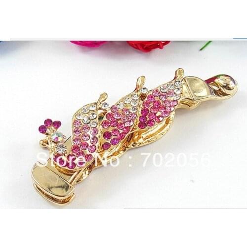 Luxury Banana Clips Hair Barrette Hairpin Hair Clips hairgrips Rhinestone clasps clamps gift 20pcs/lot #2020