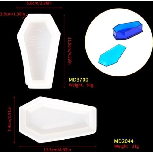 Diy Coffin Shape Jewelry Box Trinket Storage Resin Epoxy Mold Halloween Gothic Container Moule Resine Stampi In Silicone