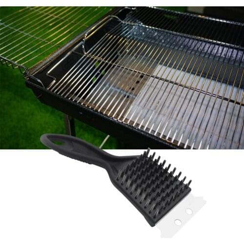 Steel Wire Barbecue Cleaning Brush Plastic BBQ Grill Clean Brush Portable Cleaner Tool Easy to Use Cleaning Convenient Brush