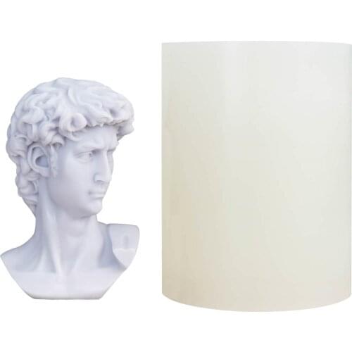 3d Silicone DavidPortrait Mold Aromatherapy Candle Plaster DIY Material Mold Silicone Candle Molds 3d Silicon Candle Molds