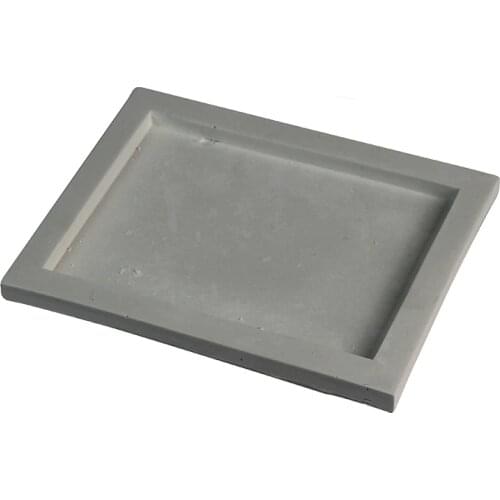Silicone Tray Mold Handmade Square Cement Plate Mould