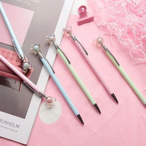 Cute 0.5mm Plastic Mechanical Pencil Kawaii Cartoon Candy Color Automatic Pencil For Kids Korean Stationery School Supplies