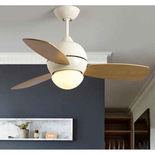 Nordic macaroon 36 Inch LED Ceiling Fan Light Multicolour Living Room Restaurant Light Lovely Kid Room Fan Light