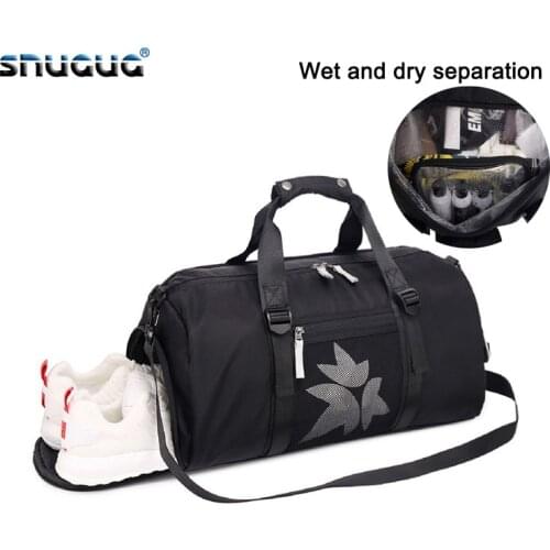 Wet Dry Man Sport Bag Fashion Fitness Bag/Dac De Sport Waterproof Women Travel Bags Hand Luggage Gym Bag With Shoe Compartment