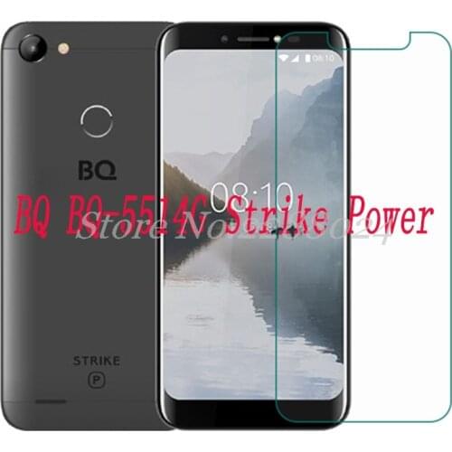 Smartphone 9H Tempered Glass for BQ BQ-5514G Strike Power GLASS Explosion-proof Protective Film Screen Protector cover phone