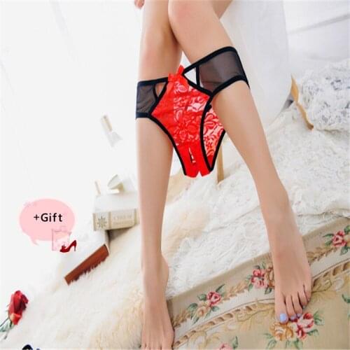 Women Sexy panties Hollow Stitching panties mesh G-string Thong Panties Low Waist Erotic Soft Underwear For women Sexy panties