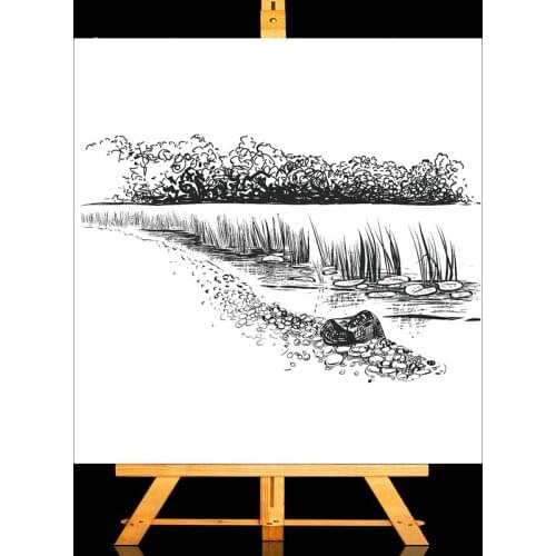 ZhuoAng Crooked river Clear Stamps/Card Making Holiday decorations For scrapbooking Transparent stamps 13*13cm