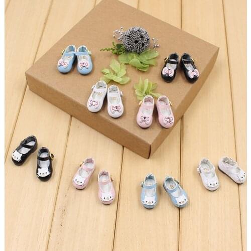 1 Pair of Blyth doll shoes Cat and Bow Suitable for Blyth Licca Azone Kerr 1/8 BJD