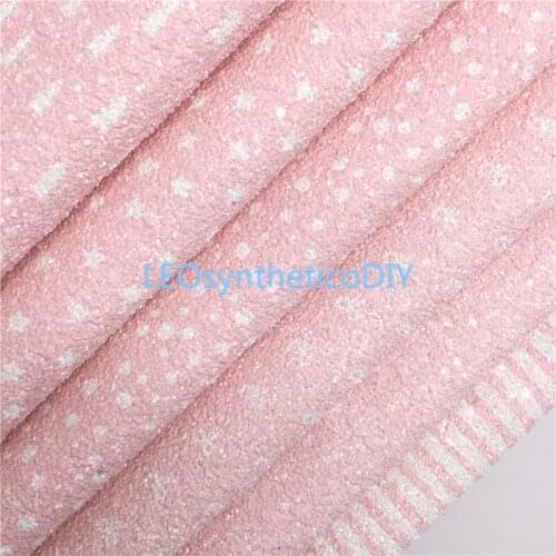 1PC 21X29CM Glitter Fabric, Chunky Glitter Leather, Pink Glitter Leather Sheets For Making Bows LEOsyntheticoDIY 9S36C