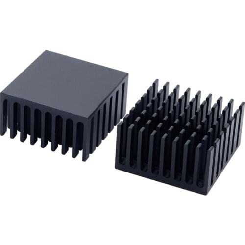 10/100pcs High Power Radiator 28*28*15mm Heatsink Cooling Fin Aluminum Heat Sink Radiator Cooler for Graphic Black 28X28X15mm