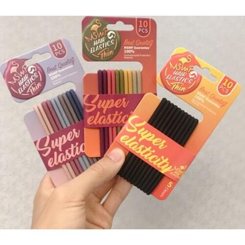 10 Pcs Girls Tie Hair Rope Girls Hair Accessories Simple Rubber Band Sweet Colored Hair Rope Set