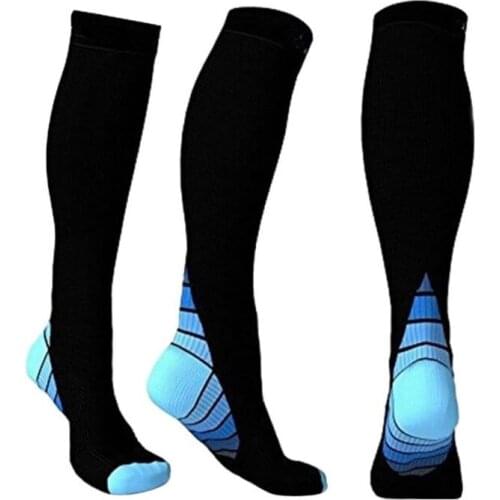 2Pcs/lot Comfortable High Stockings Compression Socks Men Women Breathable Ball Games Socks Adult Anti Fatigue Long Socks Knee