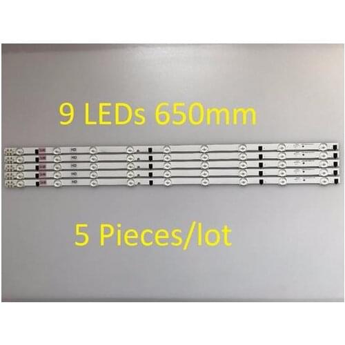 5 pieces/lot for samsung UA32F4088AR CY-HF320AGEV3H UE32F5000 UA32F4000AR LED strip D2GE-320SC0-R3 2013SVS32H 9 LEDs 650mm