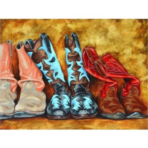 5d diy diamond painting Shoes picture full square diamond embroidery mosaic 3d wall sticker Decoration
