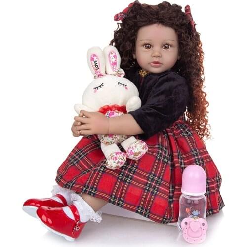 60cm Baby Reborn toddler girl Doll Soft Silicone Cloth Body Realistic princess Toy alive babies children Birthday Gifts toys