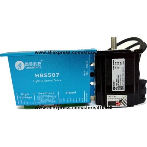 FREE SHIPPING Leadshine Easy Servo Set include 573HBM10 573S09 servo motor and HBS507 HBS57 servo drive and 3m cable