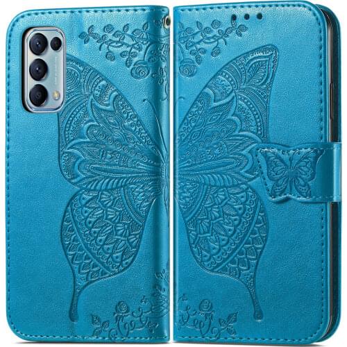 Reno 5 Pro Plus Reno5 Z 5G Protective Case 3D Embossed Leather Flip Cover for OPPO Reno 5 Case Reno5 Lite 5Z Wallet Cover Funda