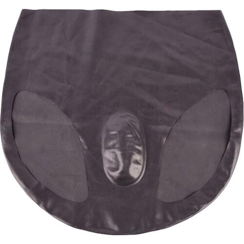 Black Sexy Man Latex Mens Health Safty Panties Mens U Convex Pocket Briefs Underwear Shorts Dropshipping RPA026