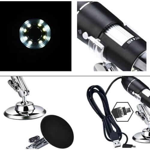 Electronic Microscope 500X 8 LED Digital USB Microscope Magnifier Electronic Stereo USB Endoscope Camera with Stand